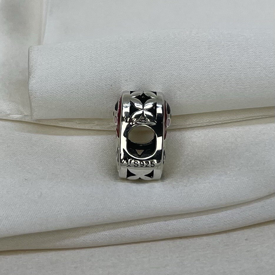 Sterling Silver 925 European Enamel Matryoshka Stacking Doll Character Charm