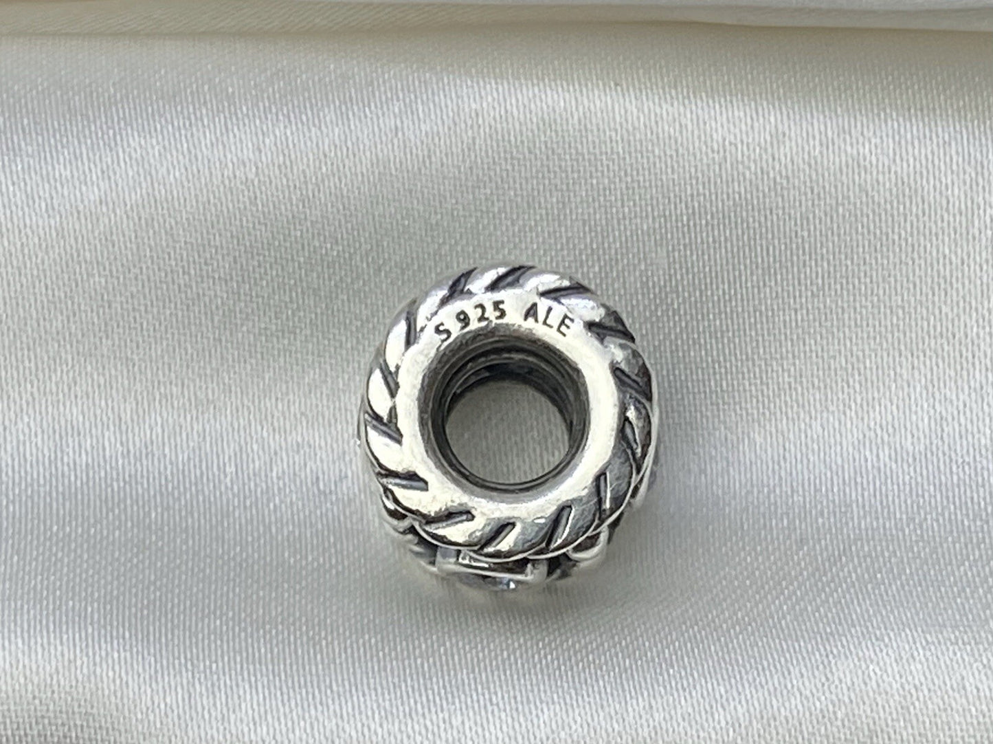Pandora ALE Sterling Silver 925 4 Cz Cubic Zirconia 7.6mm European Charm Rare