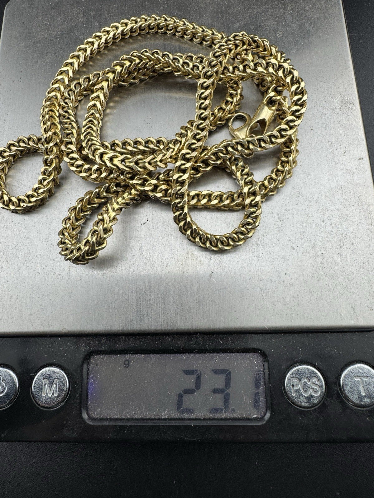 14K Gold Braided Franco Chain Necklace 31in 3.68mm 23.4 Grams Bold Statement