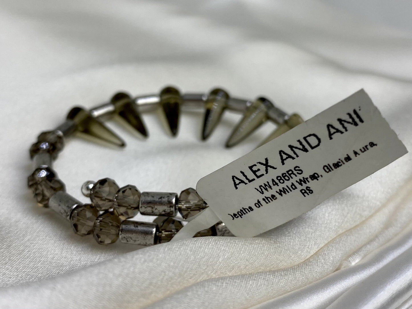 Pulsera Alex and Ani Depths of the Wild Wrap Glacial Aura Rafaelian Silver