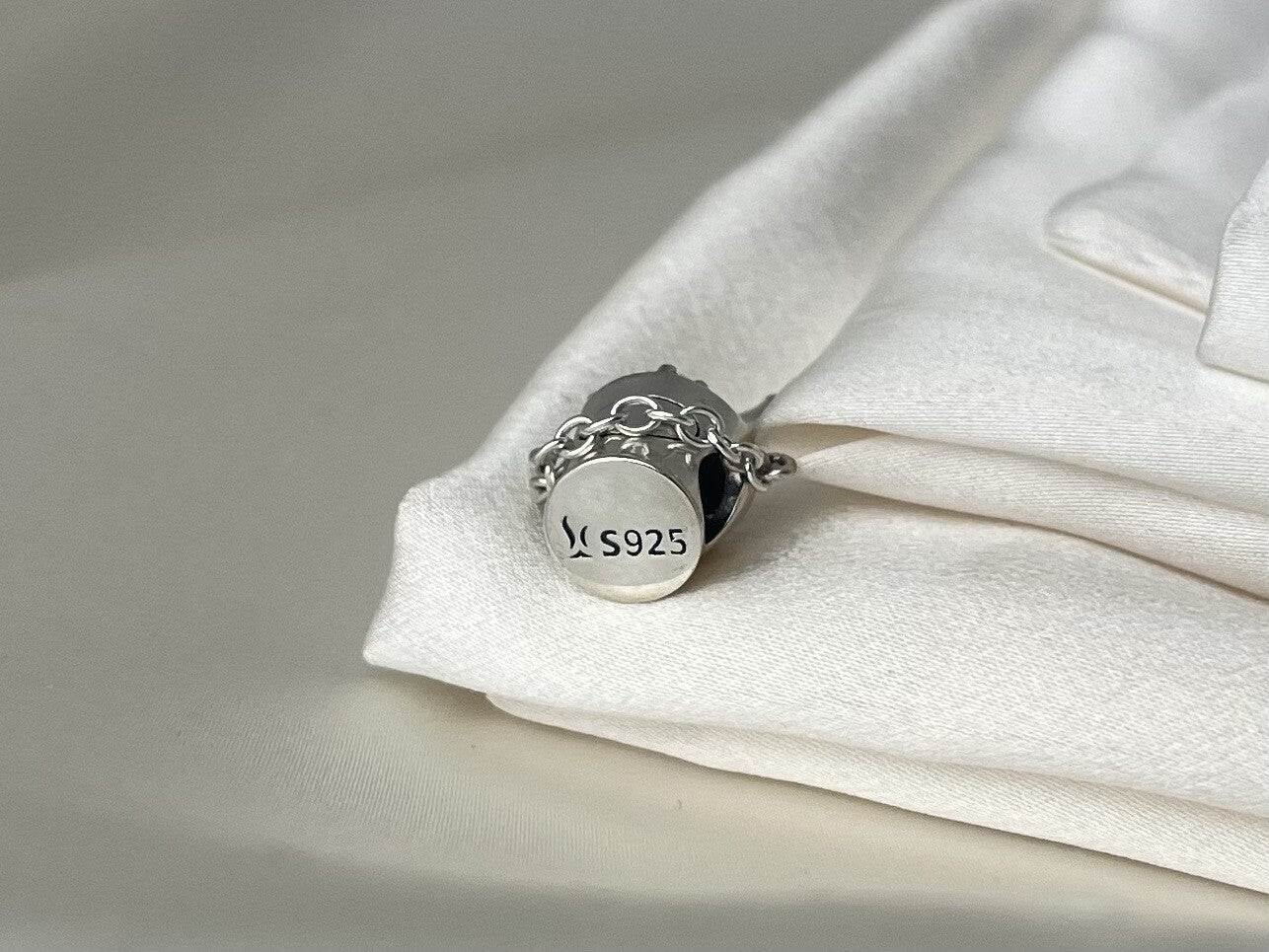 Sterling Silver 925 Cubic Zirconia Champagne On Ice Bucket Club Drink Charm