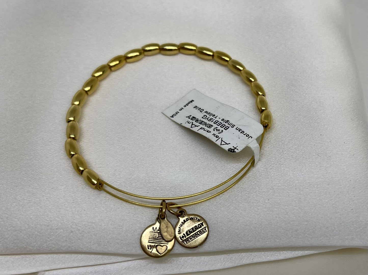 Brazalete Alex and Ani Jordan Single Rafaelian de oro