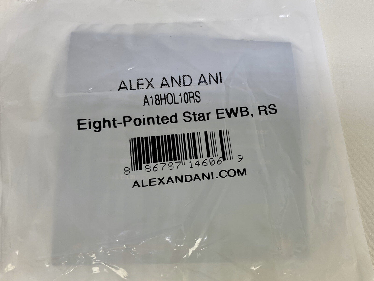 Alex and Ani Eight-Pointed Star Rafaelian Silver Charm Bangle Bracelet