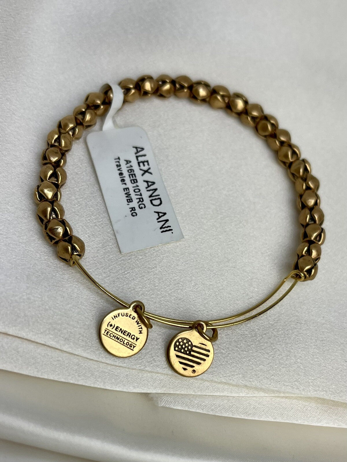 Alex and Ani Traveler Rafaelian Gold Wrap Bangle Bracelet