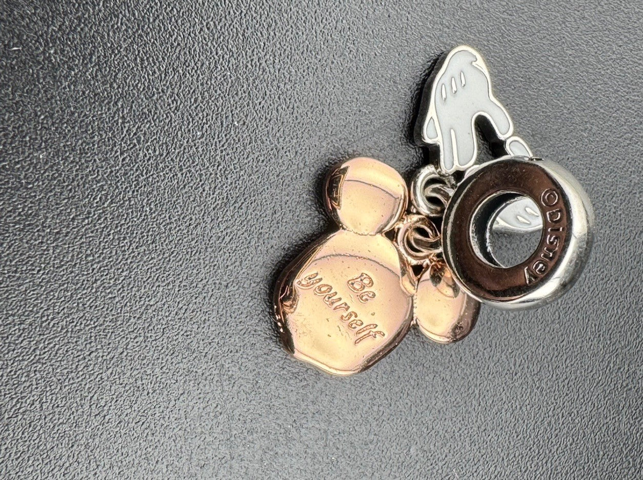 Pandora S.S 925 Disney Mickey Mouse Doble Colgante Charm 780112C01 CZ Sé Tú Mismo