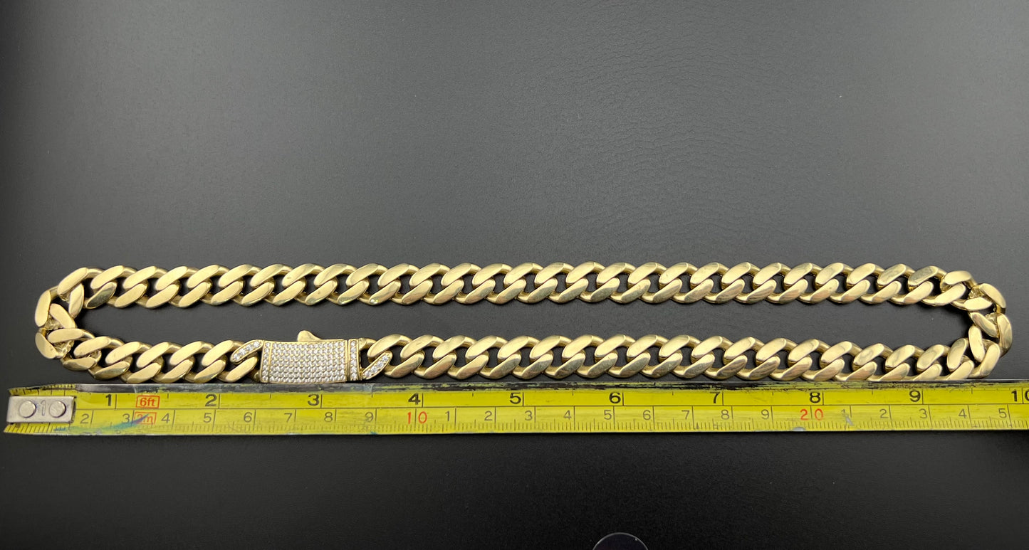 Elegante cadena de eslabones Italo de oro amarillo de 14 k de 20 pulgadas - 39 gramos