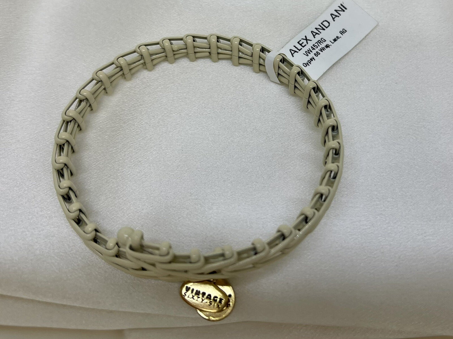 Alex and Ani Gypsy 66 Lace Rafaelian Gold Wrap Bangle