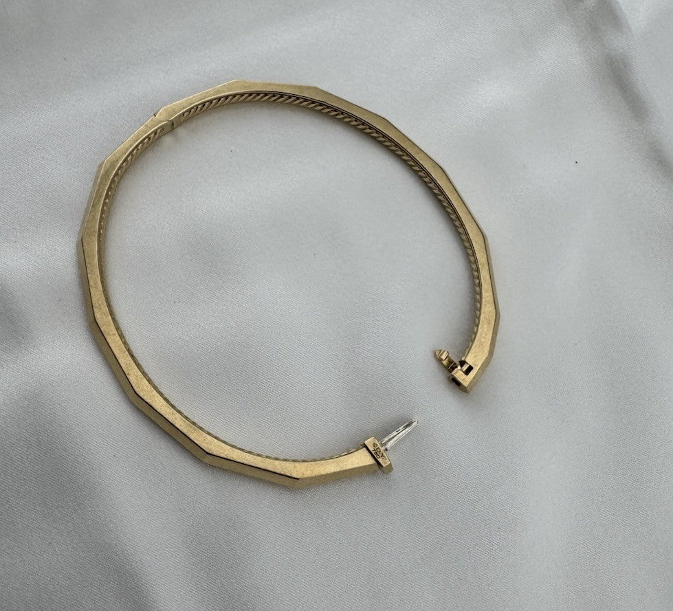 David Yurman Stax Bracelet 18K 750 Gold Size 6.25 17.2 Grams Faceted Geometric