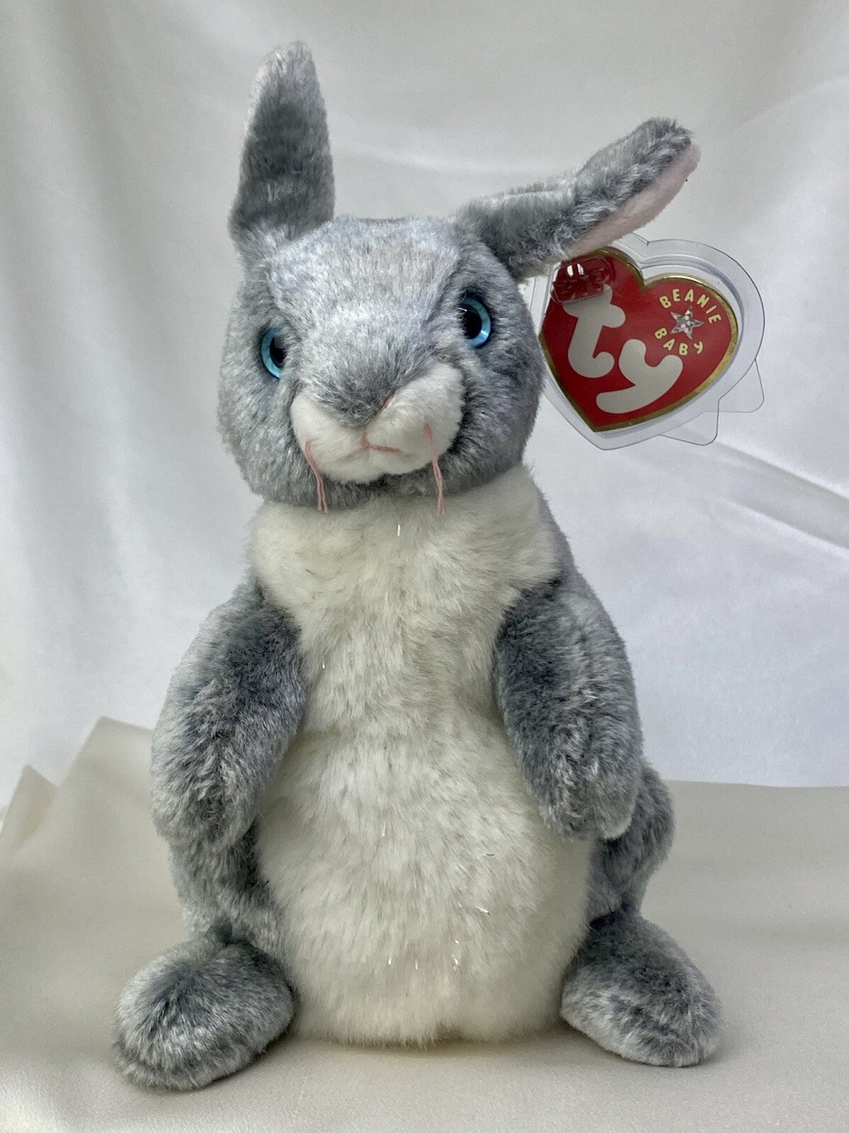 Rare Retired Ty Beanie Baby Hopper The Bunny 2000 Mint P.E. Pellets With Errors