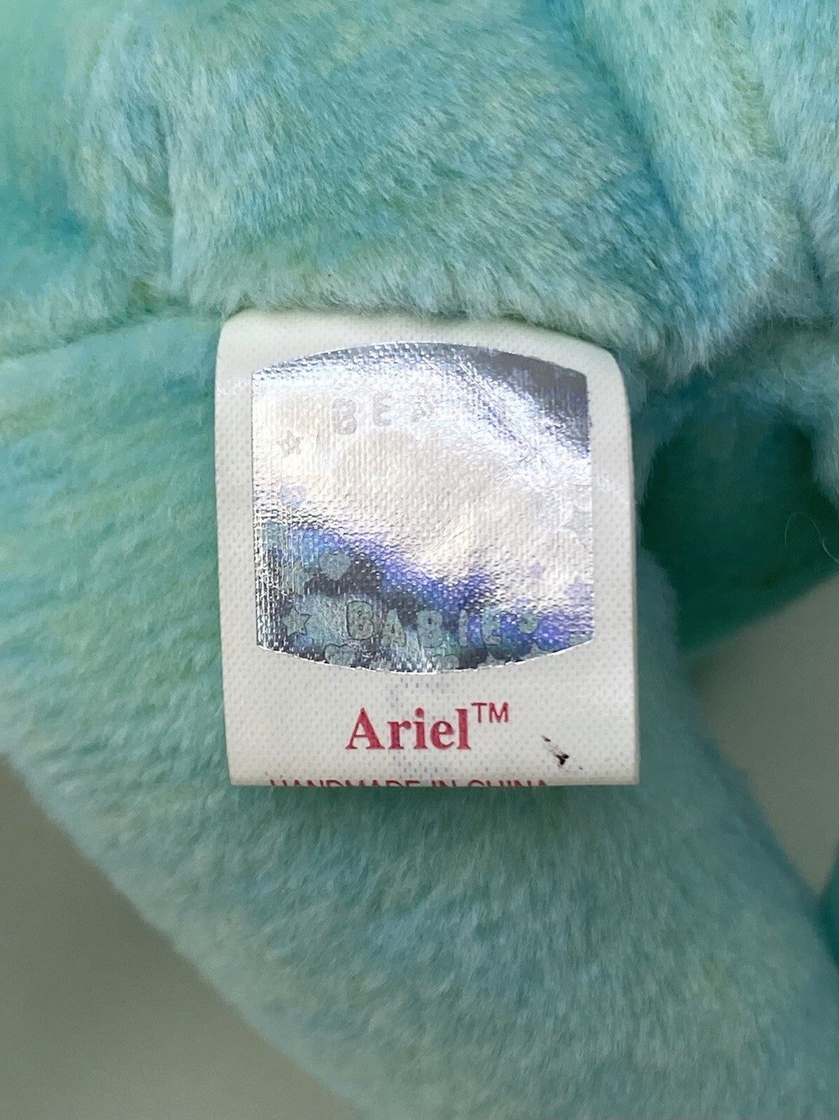 Rare Retired Ty Beanie Baby Ariel The Aids Foundation 2000 Mint P.E. W Errors