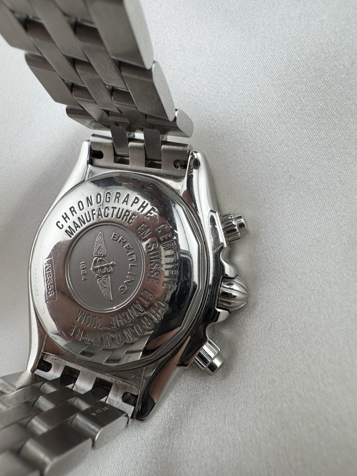 Breitling Chronomat Evolution A13356 Reloj automático para hombre con esfera plateada de 44 mm