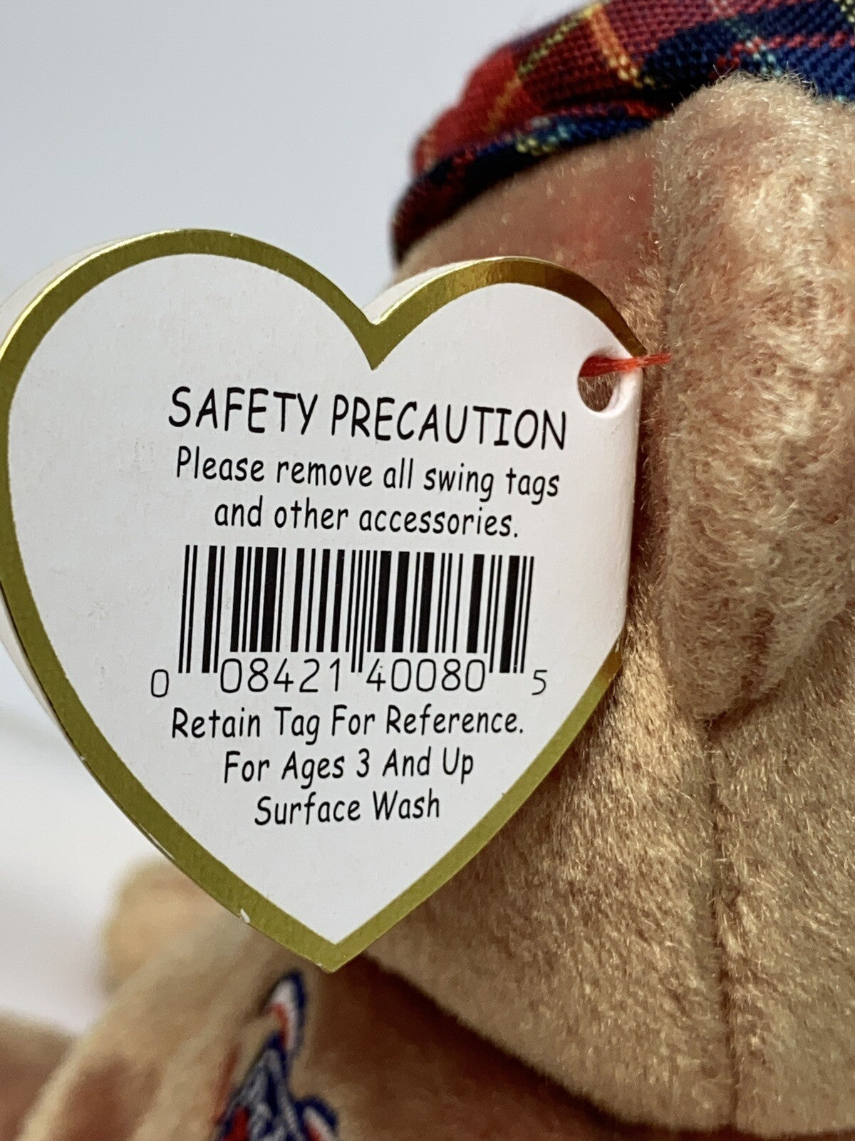 Ty Beanie Baby ChariTee The Bear Golf Plush 2004 with Tag Protector