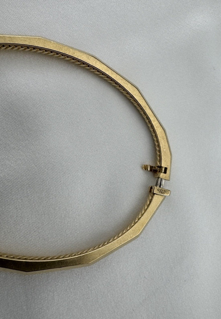 David Yurman Stax Bracelet 18K 750 Gold Size 6.25 17.2 Grams Faceted Geometric