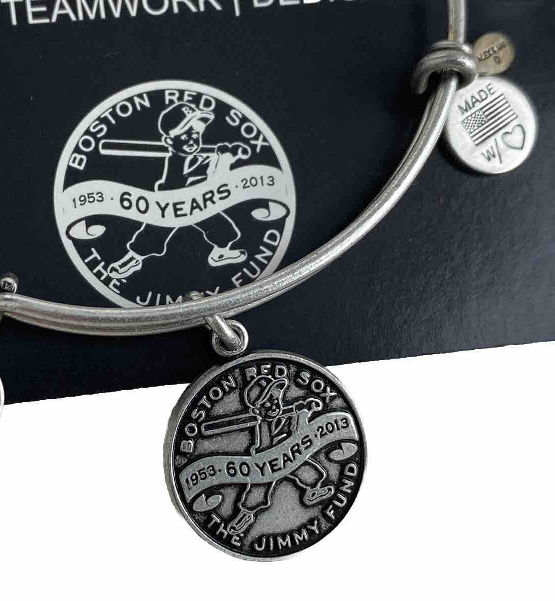 Alex and Ani $28 Charity The Jimmy Fund Boston Red Sox Rafaelian Silver Bracelet