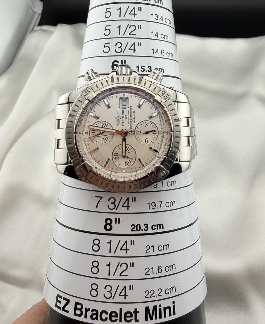 Breitling Chronomat Evolution A13356 Reloj automático para hombre con esfera plateada de 44 mm