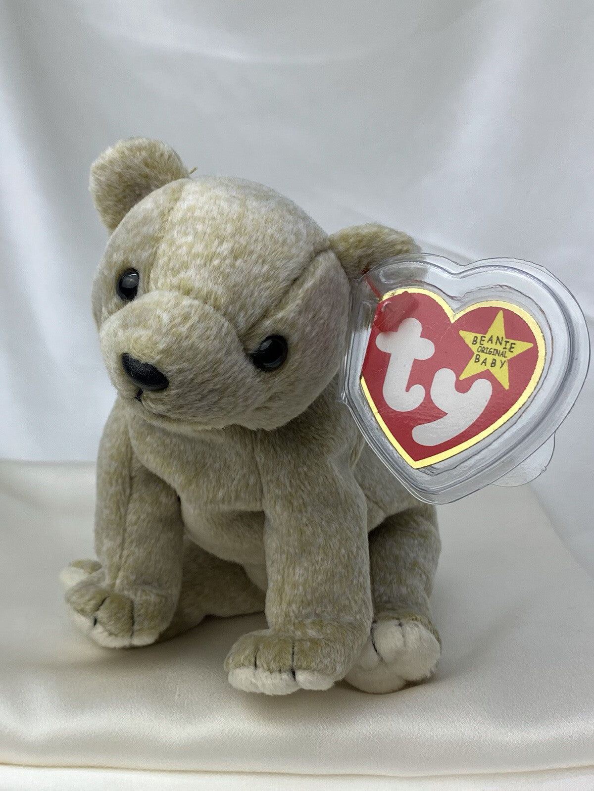 Rare Retired Ty Beanie Baby Almond The Bear 1999 Mint P.E. Pellets With Errors