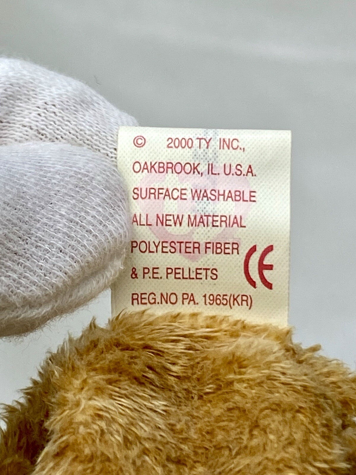 Rare Retired Ty Beanie Baby Cashew The Bear 2000 Mint P.E. Pellets With Errors
