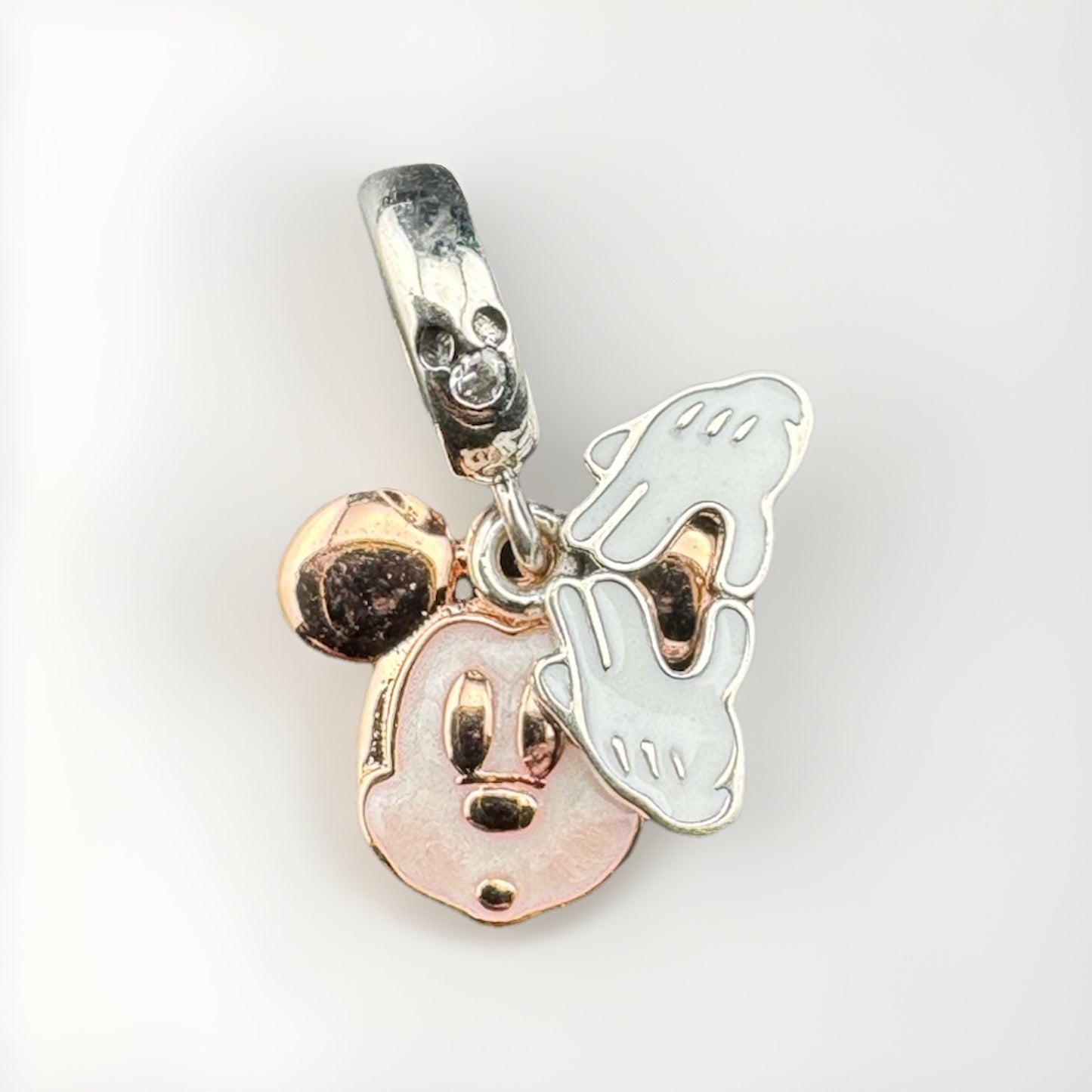 Pandora S.S 925 Disney Mickey Mouse Doble Colgante Charm 780112C01 CZ Sé Tú Mismo
