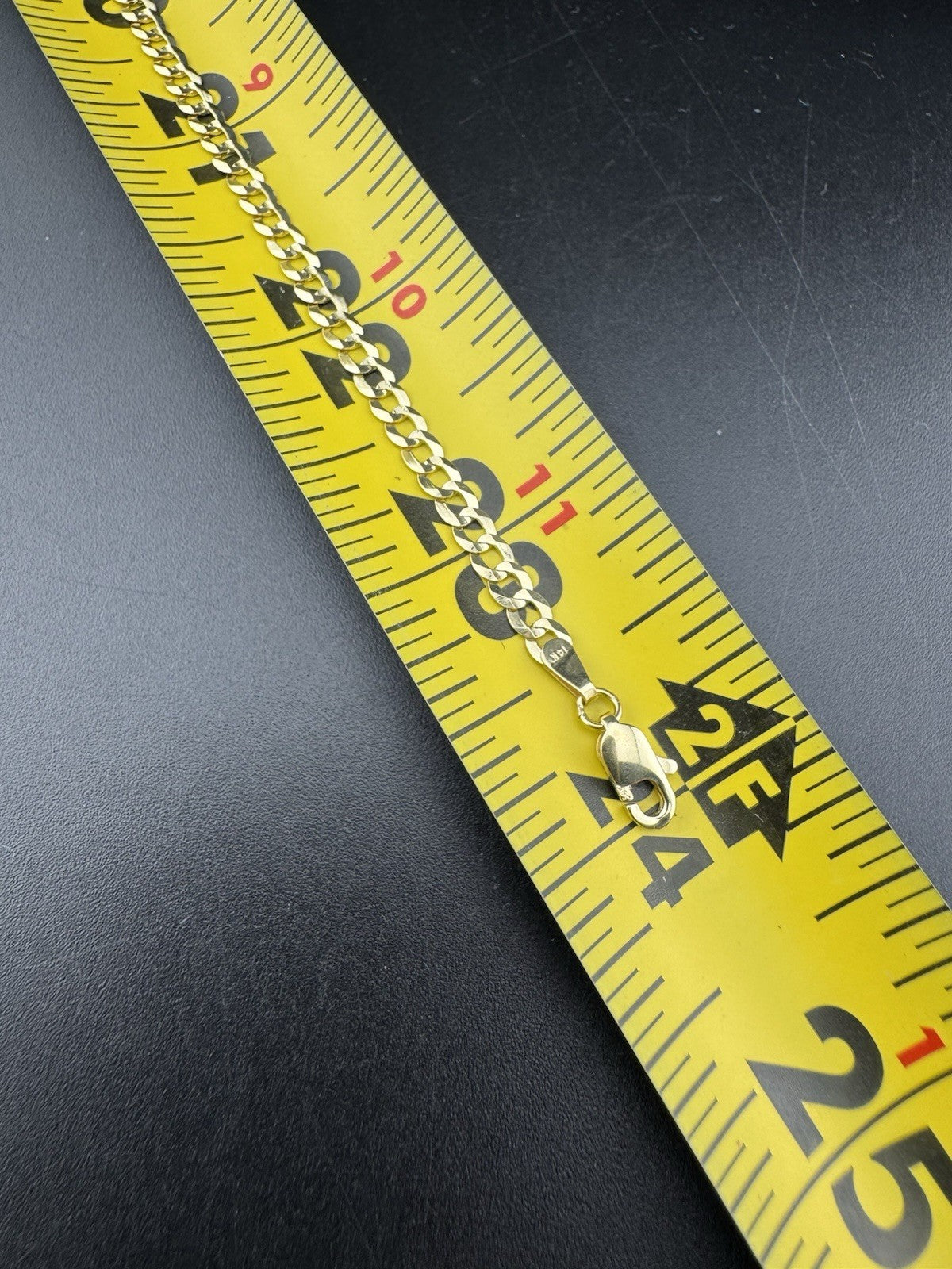 Cadena de eslabones cubanos de oro amarillo de 14 quilates, 60.96 cm, 3.61 mm, 9.3 gramos, clásica, elegante *