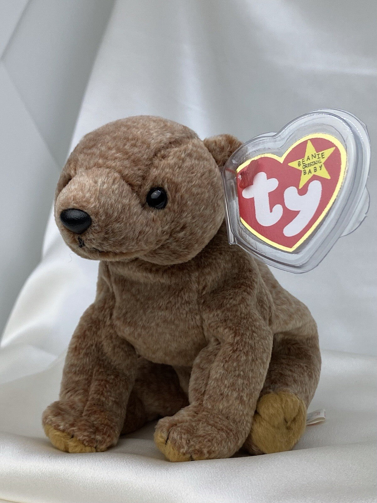 Rare Retired Ty Beanie Baby Pecan The Bear 1999 Mint P.E. Pellets With Errors