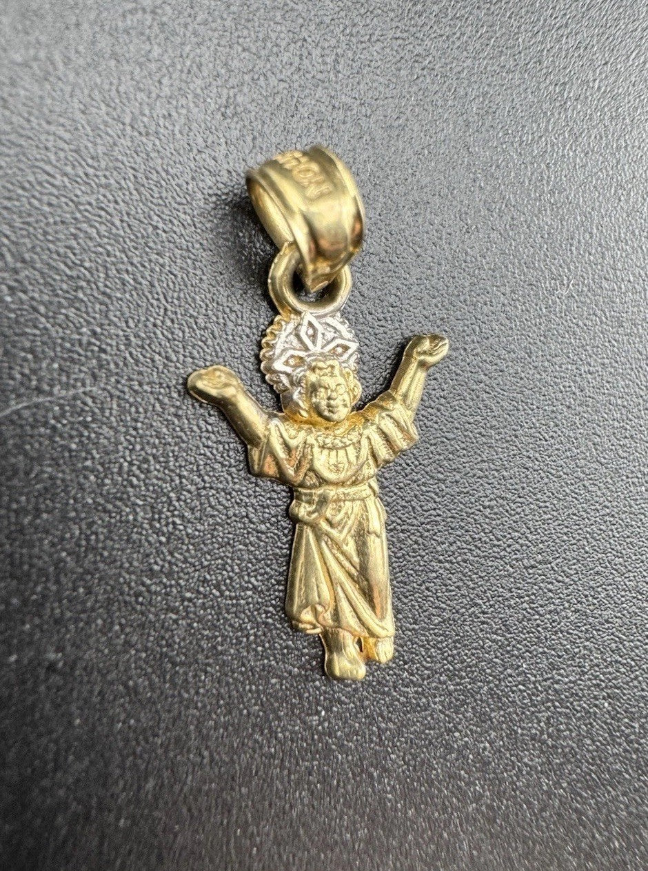 Colgante de oro amarillo de 14 quilates del Divino Niño Jesús de 10.46x19.90mm Religioso 1G