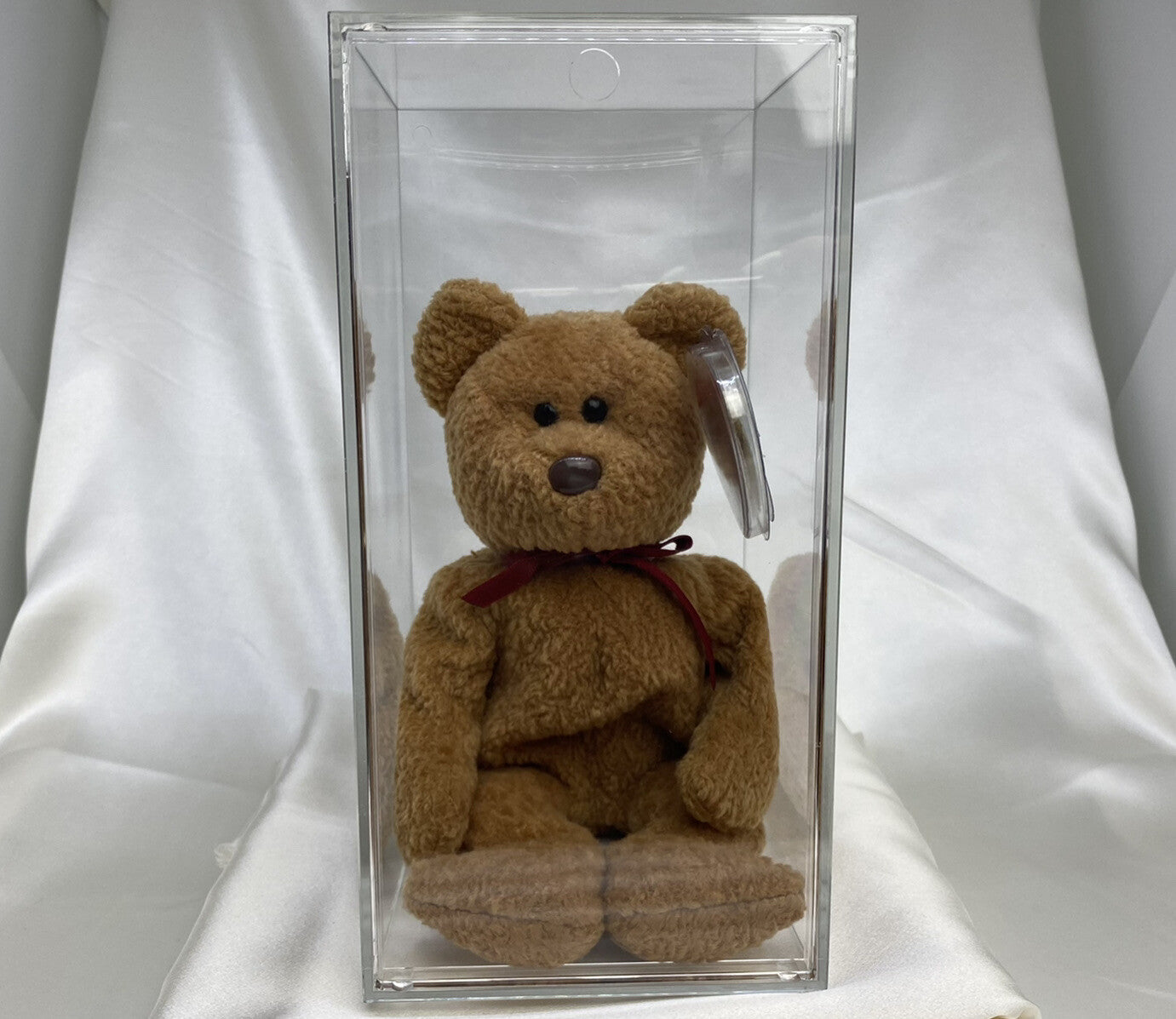 Rare Retired Ty Beanie Baby Curly The Bear 1993 1996 Bear With Numerous Errors