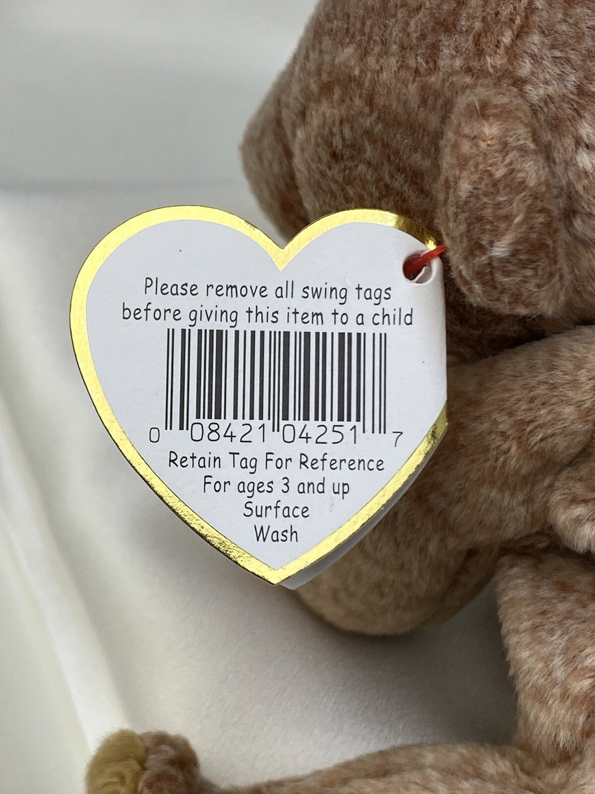Rare Retired Ty Beanie Baby Pecan The Bear 1999 Mint P.E. Pellets With Errors