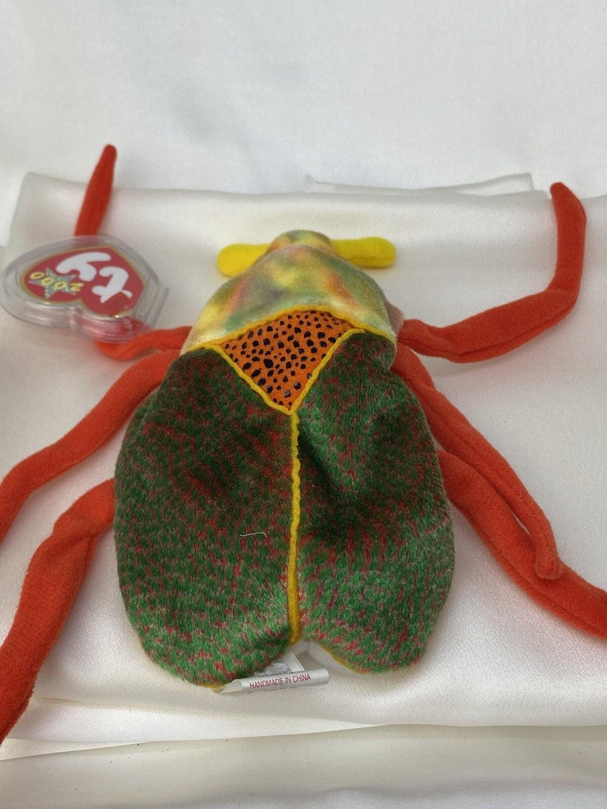 Rare Retired Ty Beanie Baby Scurry The Beetle 2000 Mint P.E. Pellets With Errors