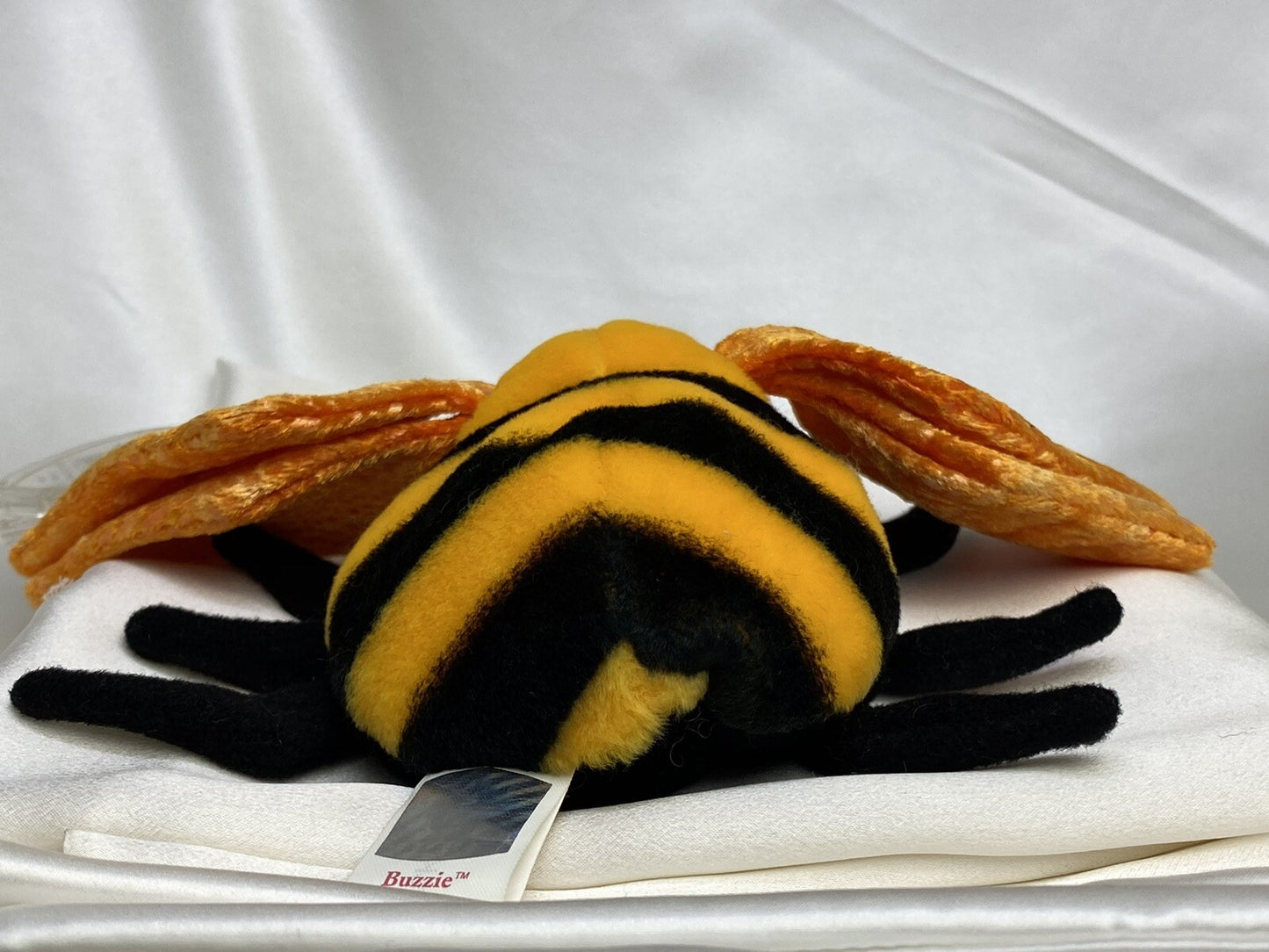 Ty Beanie Baby Buzzie the Bumblebee Plush 2000 with Hang Tag Protector Errors