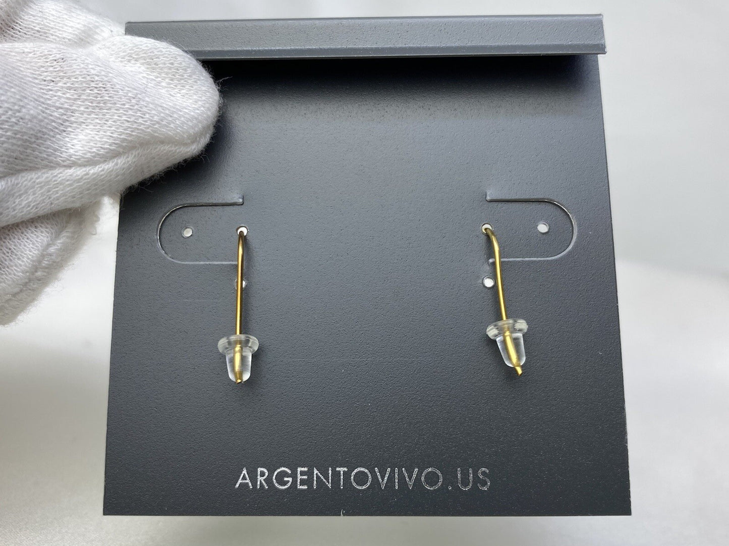 Argento Vivo Silver 14k Gold Plated Green Onyx Teardrop 37mm Dangling Earrings