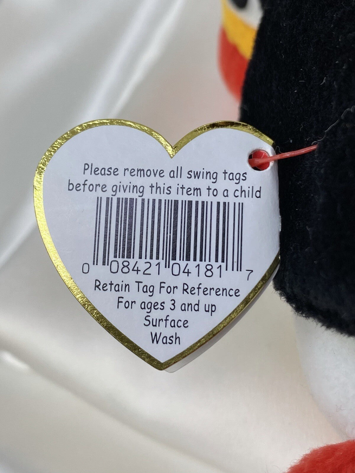 Rare Retired Ty Beanie Baby Puffer The Puffin 1997 Mint P.E. Pellets With Errors