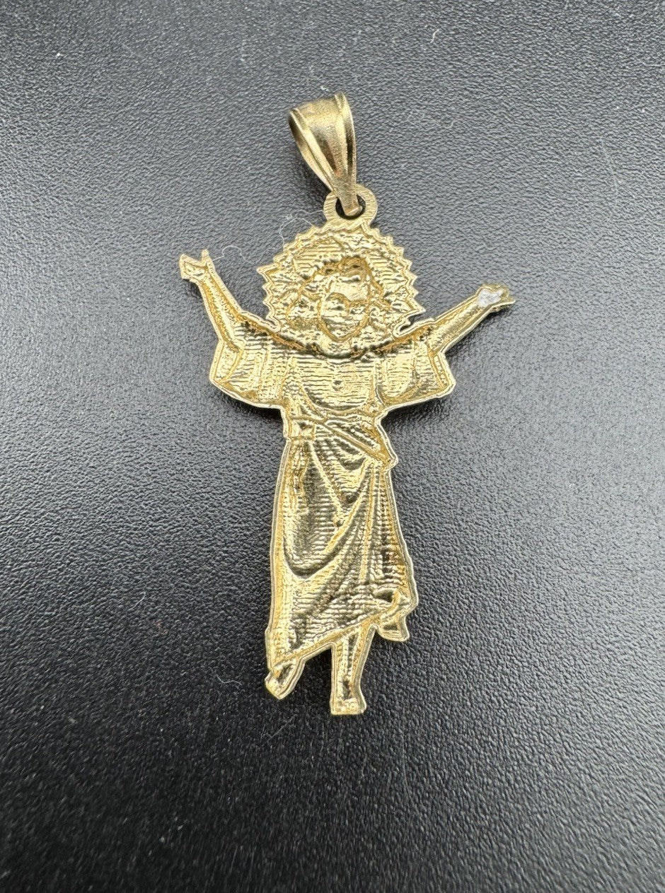 14K Gold Divino Niño Baby Jesus Pendant 20.65x34.30mm Religious