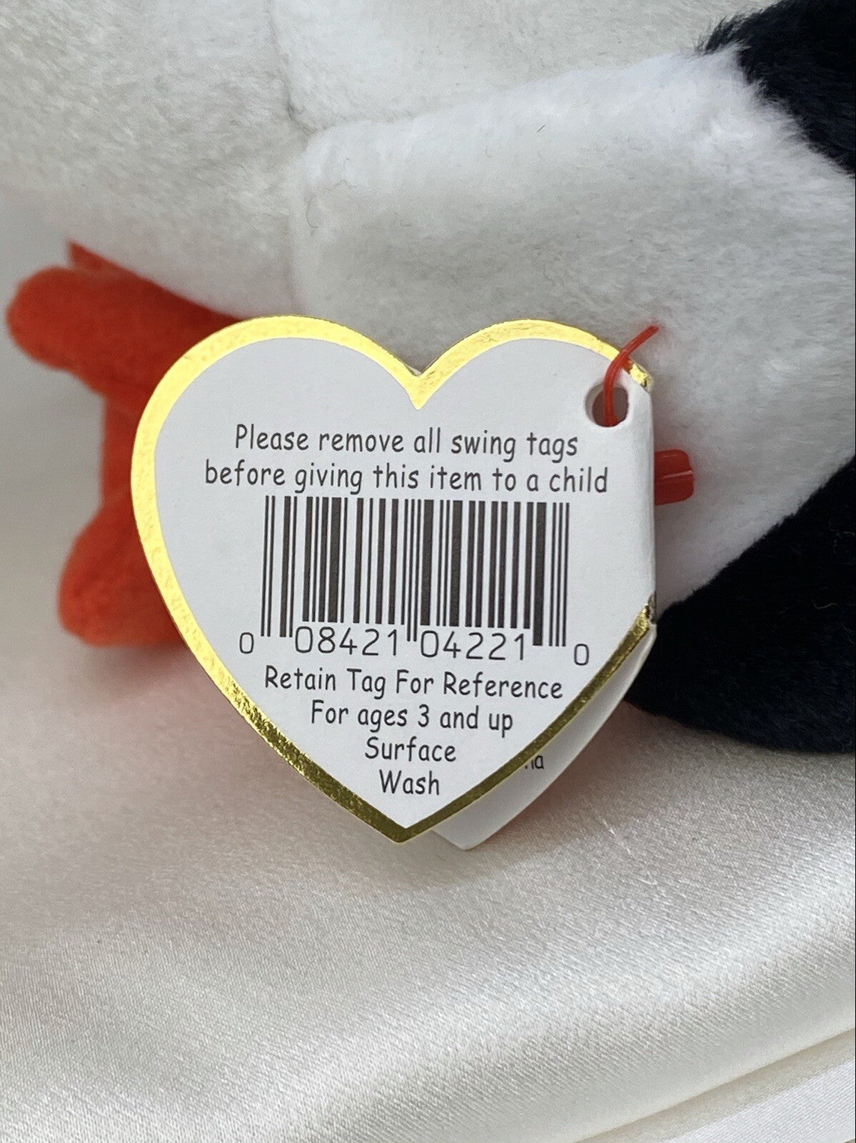 Rare Retired Ty Beanie Baby Stilts The Stork 1998-1999 Mint P.E. Multiple Errors