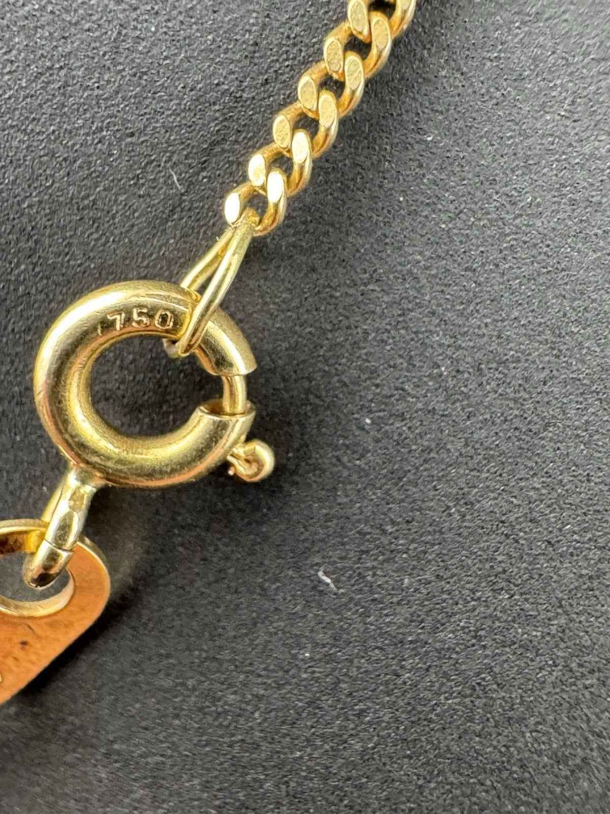 18K Solid Gold Open Heart Diamond Necklace Timeless 21in Pendant 6.8G