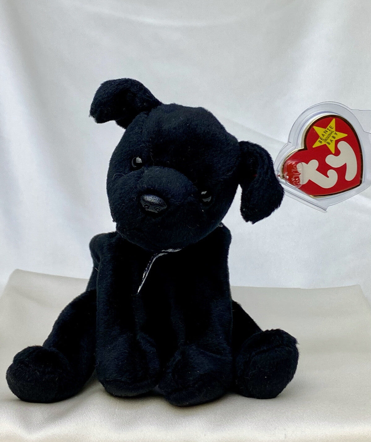 Rare Retired Ty Beanie Baby Luke The Dog 1998 Mint P.E. Pellets With Errors