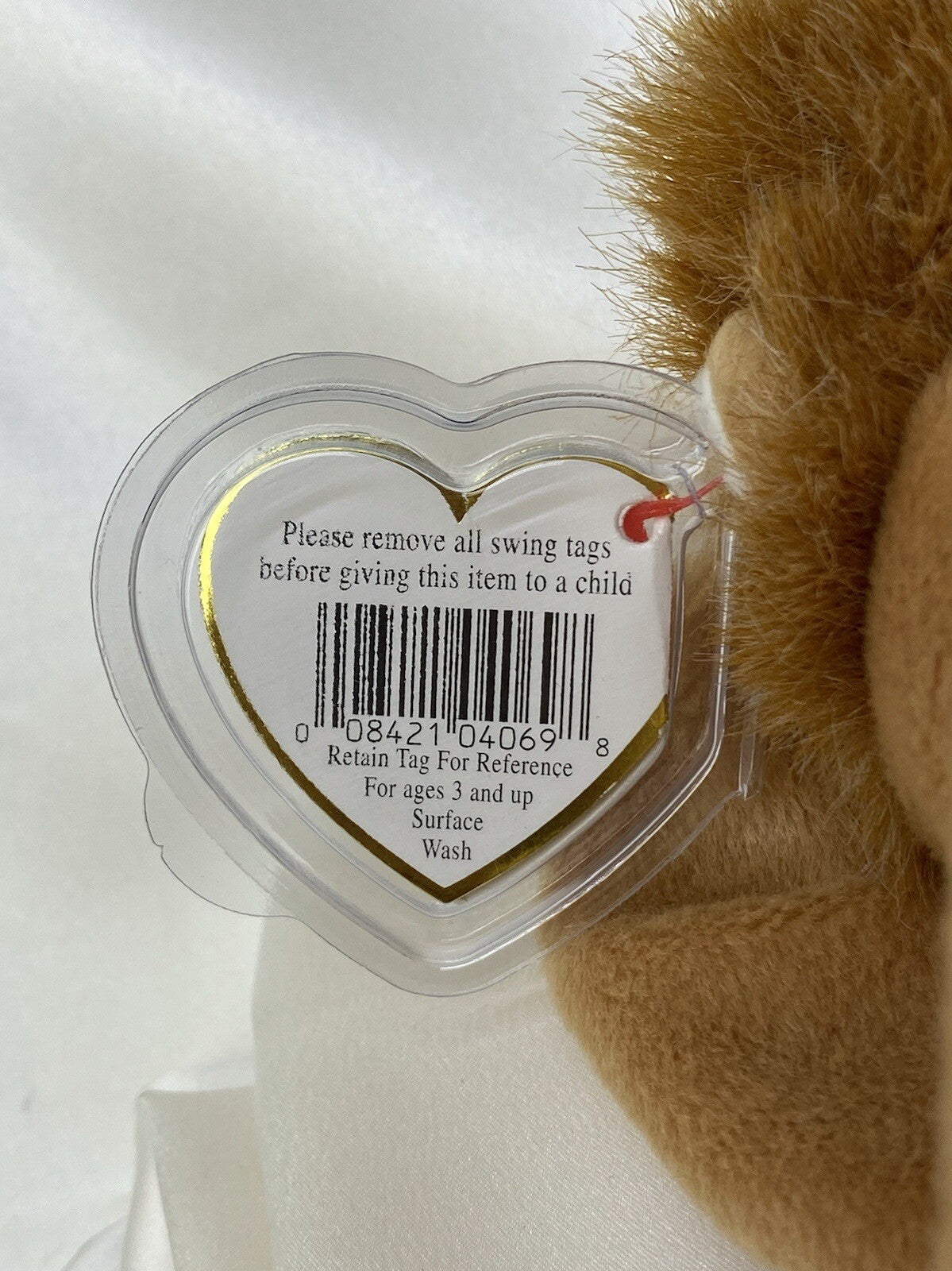 Rare Retired Ty Beanie Baby Roary The Lion 1996 P.V.C. Pellets W Numerous Errors