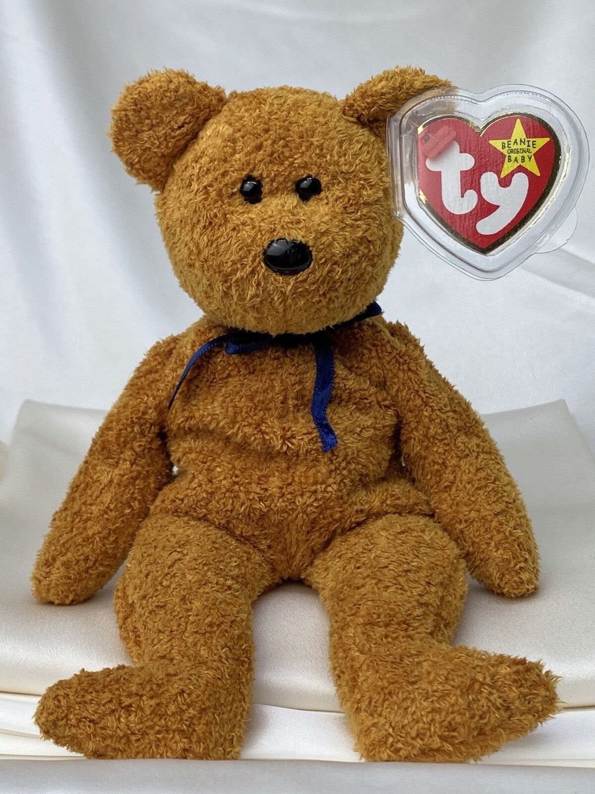 Rare Retired Ty Beanie Baby Fuzz The Bear 1998 -1999 Mint P.E. Pellets W Errors