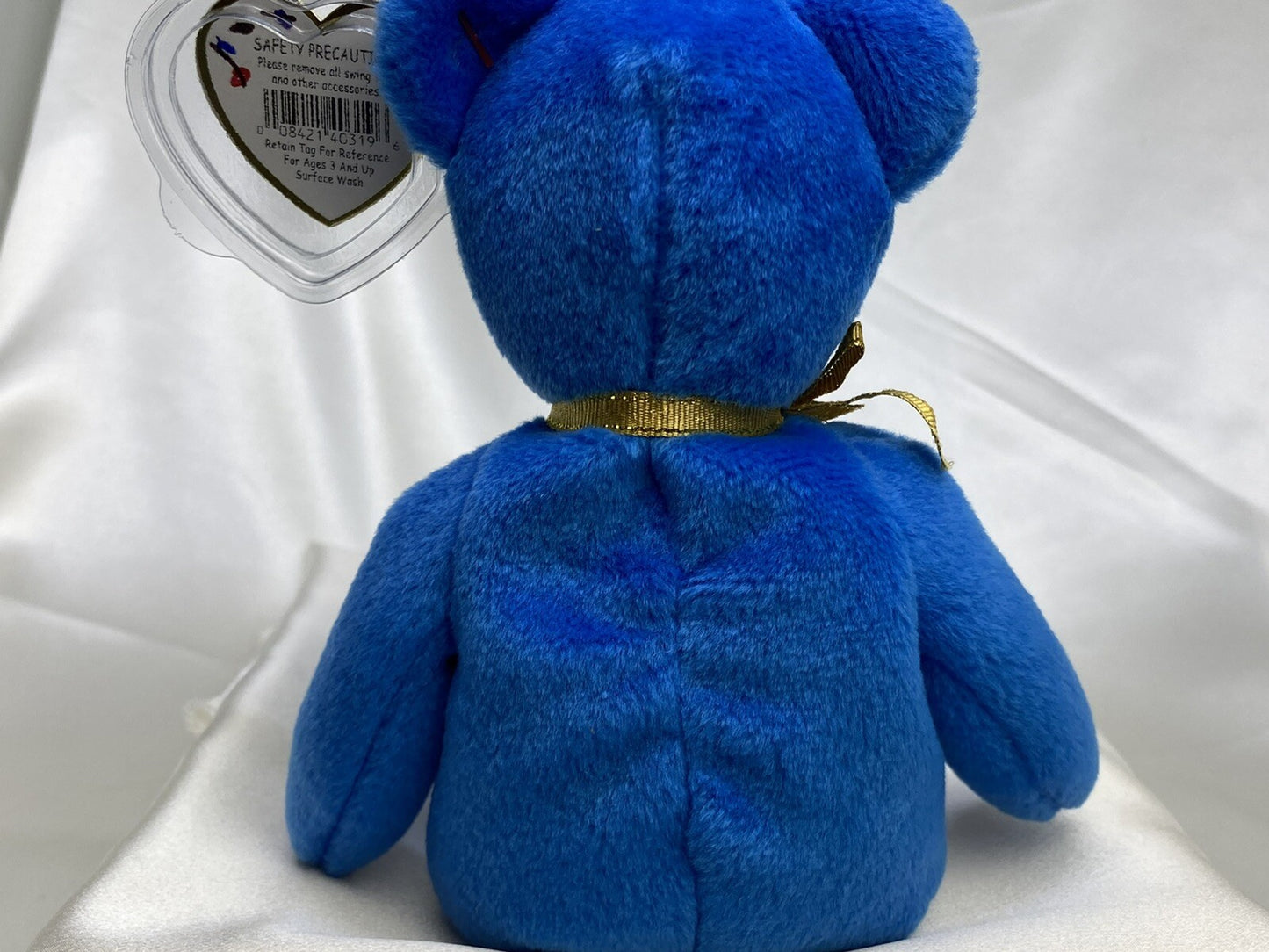 Ty Beanie Baby Louisiana "I Love Louisiana" Bear W Hang Tag Protector 2005