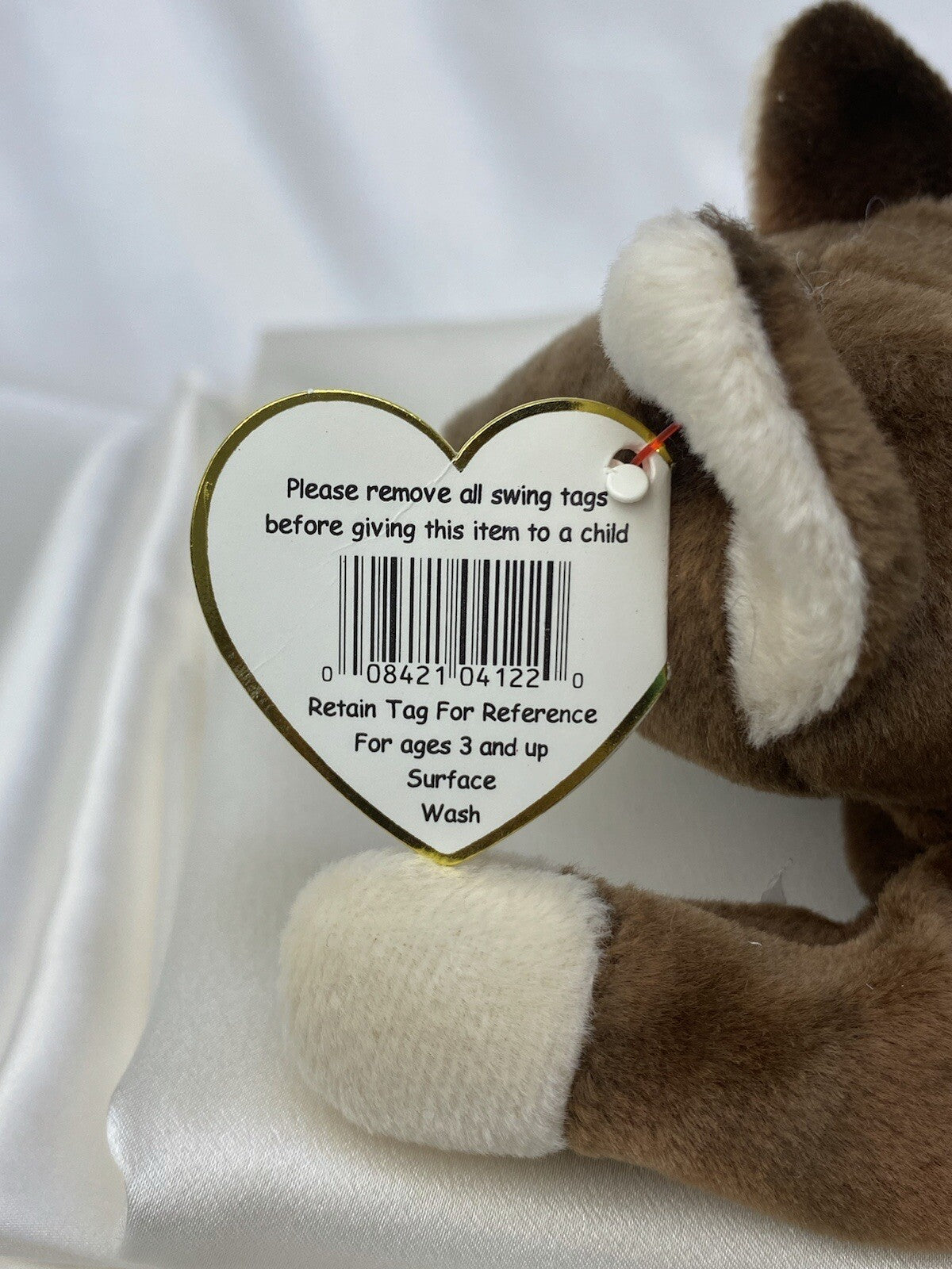 Rare Retired Ty Beanie Baby Pounce The Cat 1997 Mint P.E. Pellets With Errors