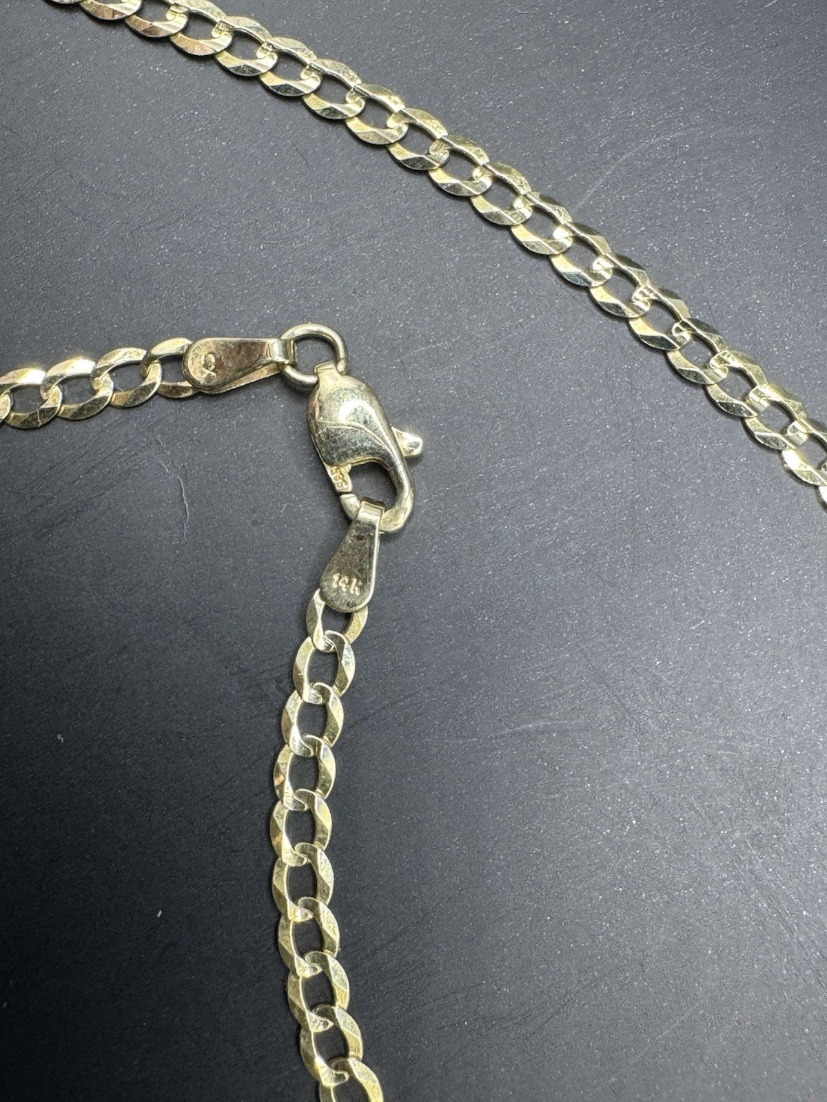 14K Yellow Gold Curb Chain Necklace 20.5in 3.04mm 6.2 Grams