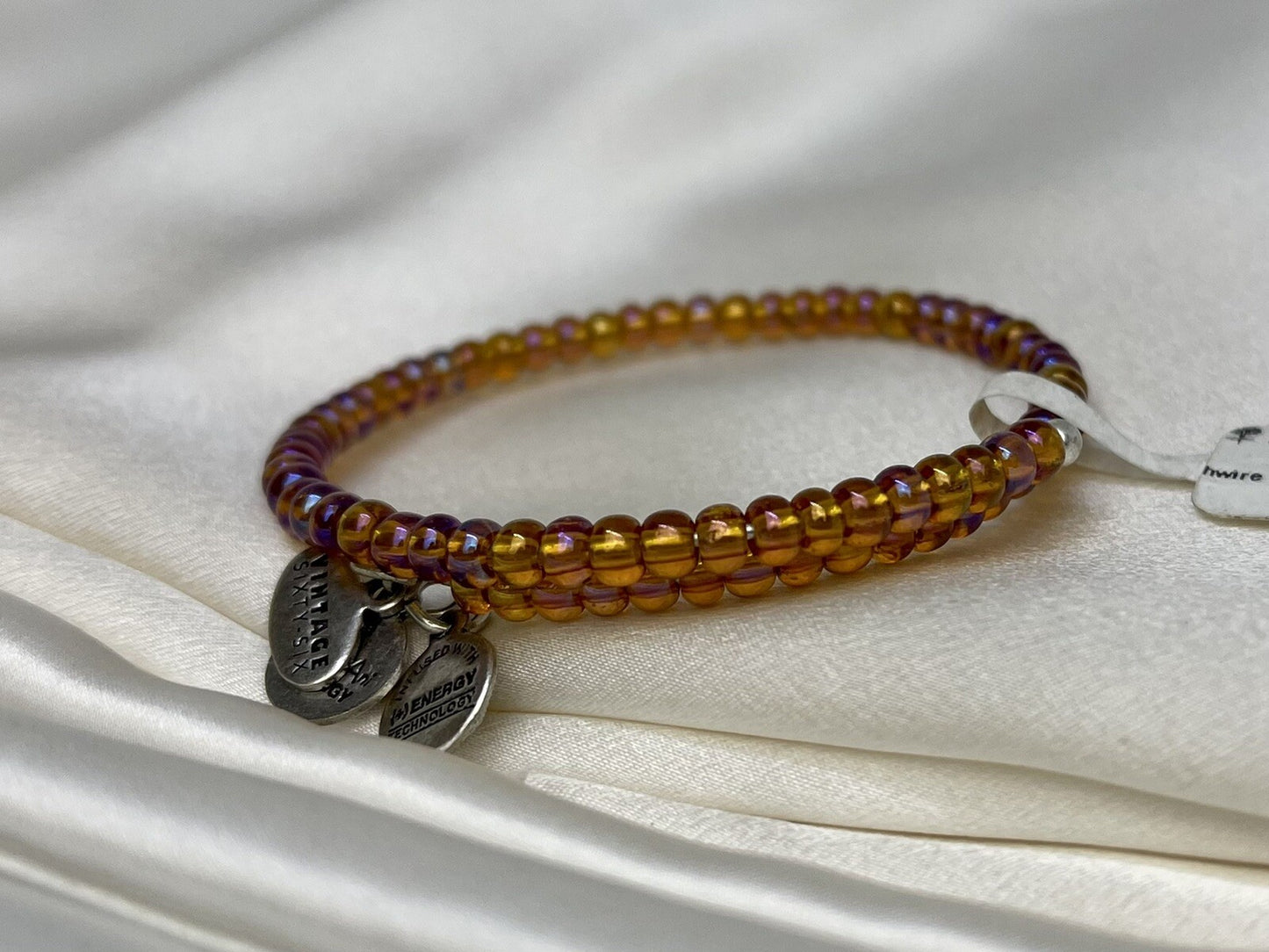Alex and Ani Hardwire Topaz Russian Gold Wrap Bangle