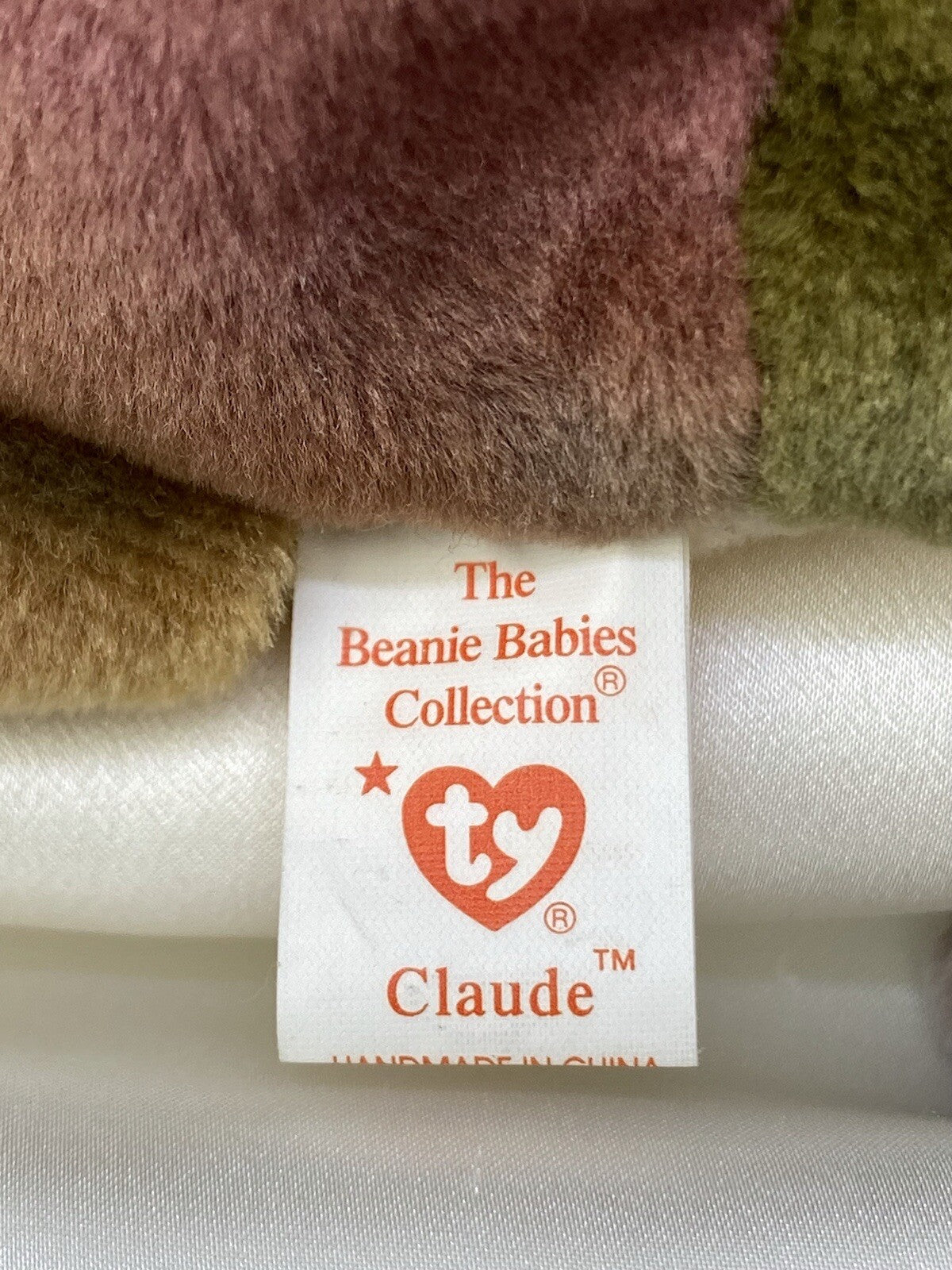 Rare Retired Ty Beanie Baby Claude The Crab 1996 P. E. Pellets W Errors Vintage