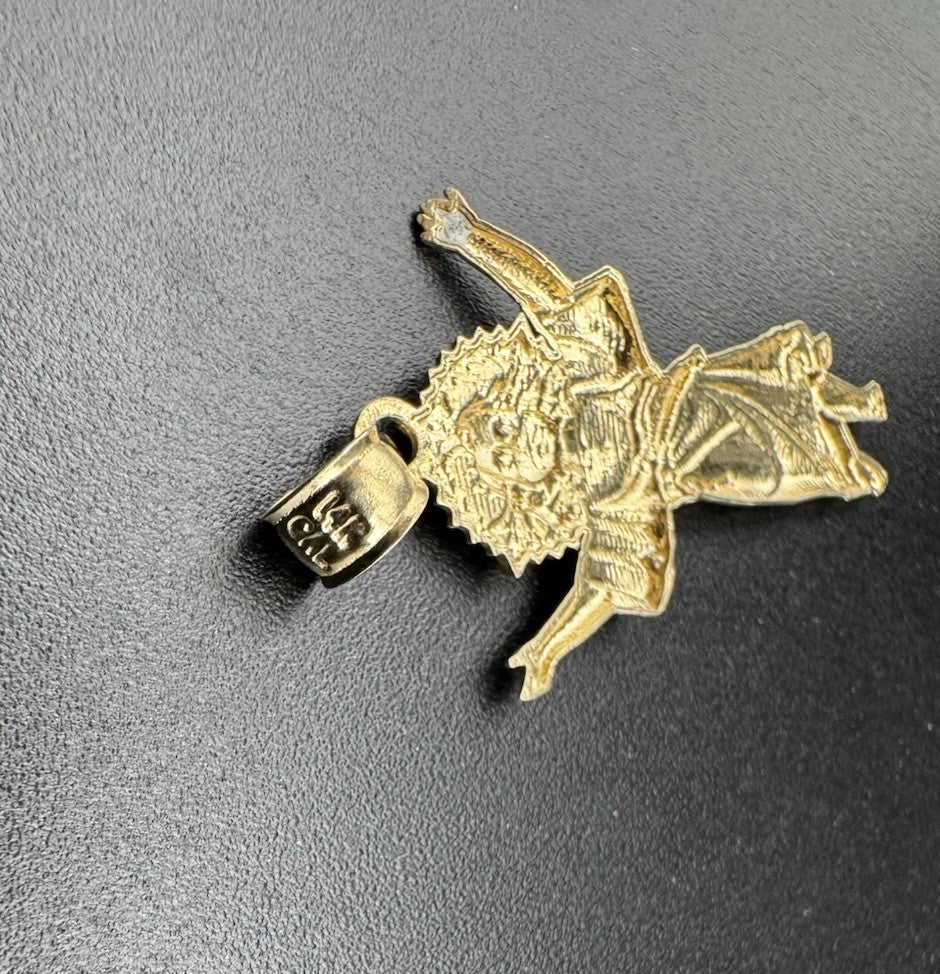 14K Gold Divino Niño Baby Jesus Pendant 20.65x34.30mm Religious