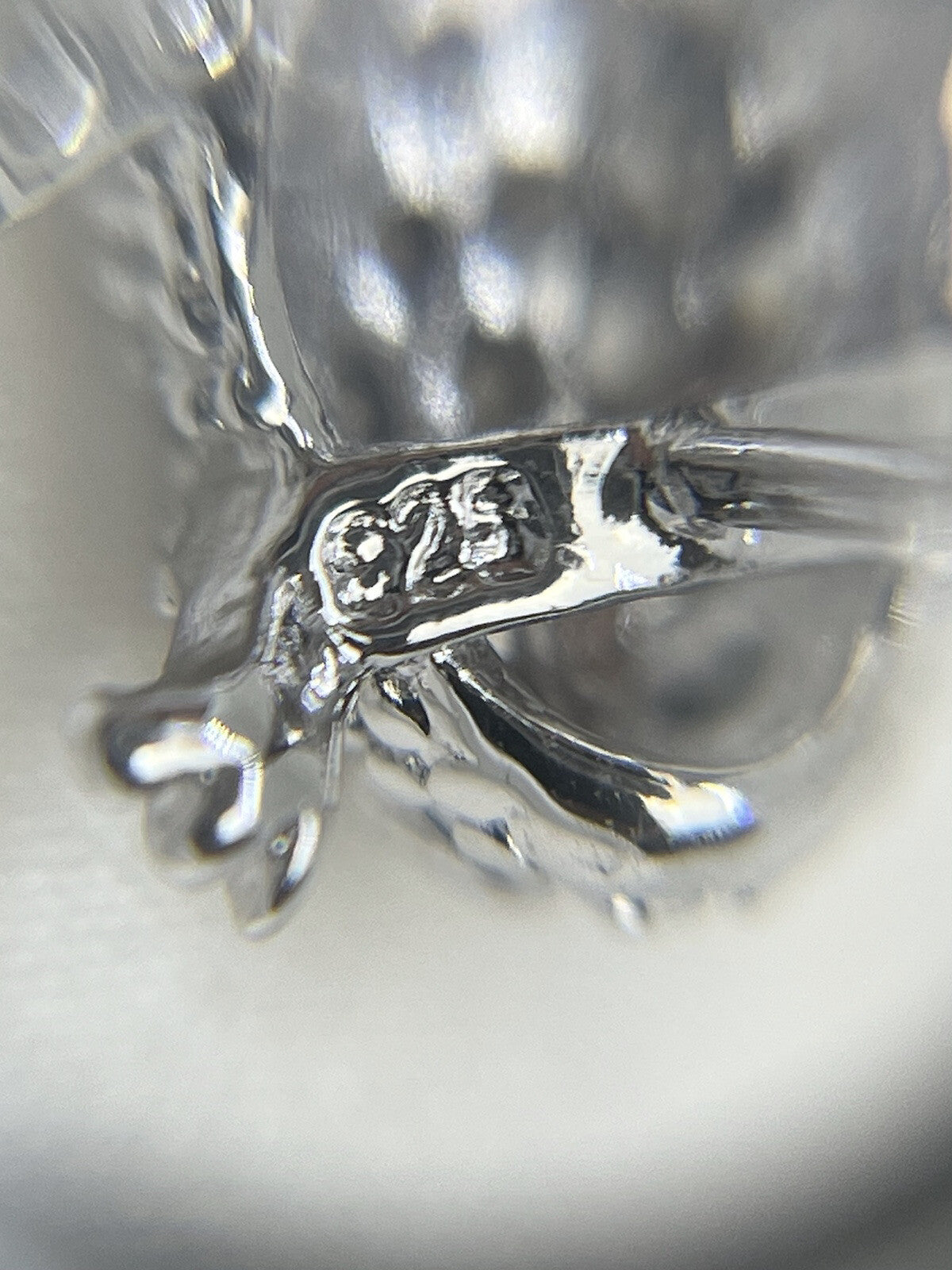 New Sterling Silver 925 11x17mm Frog Stud Earrings Two Tone Cubic Zirconia Stone