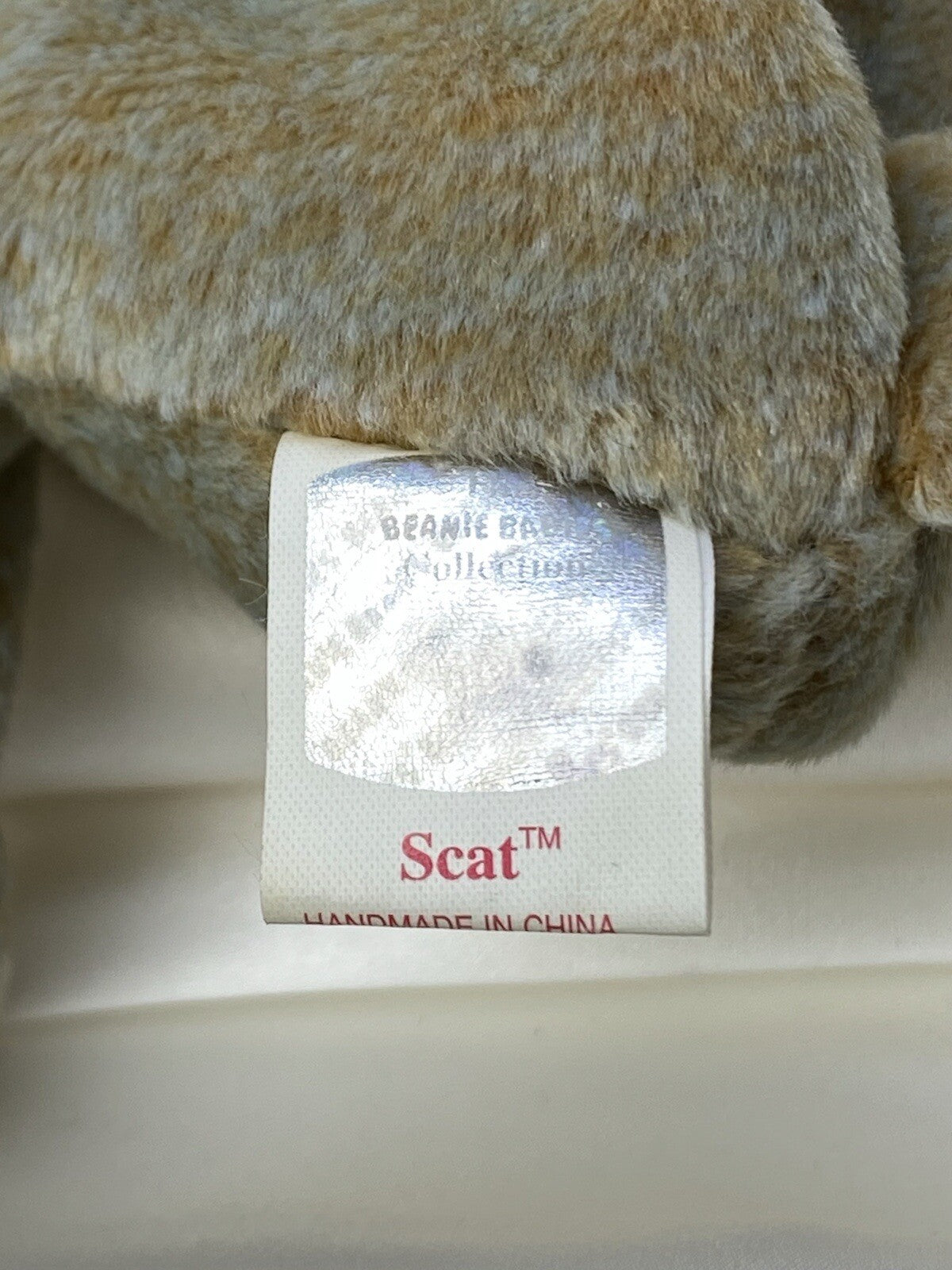 Rare Retired Ty Beanie Baby Scat the Cat 1998-1999 Mint P.E. Pellets With Errors