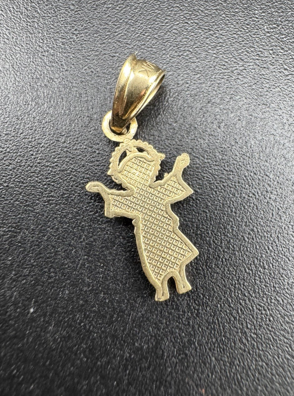 Colgante de 14 quilates de oro amarillo Divino Niño Jesús de 7.86x17.64mm Religioso