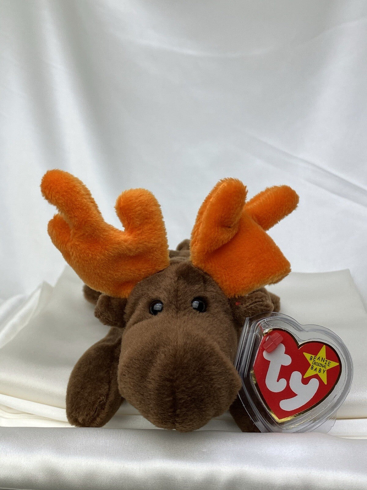 Rare Retired Ty Beanie Baby Chocolate The Moose 1993 Pellets W Errors & Tag Mint