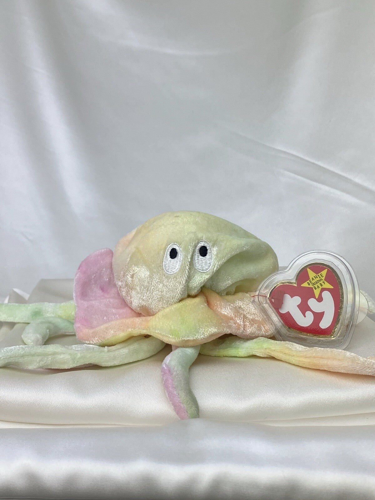 Raro Ty Beanie Baby Goochy La Medusa Jubilado 1998-1999 Menta Pellets Con Errores