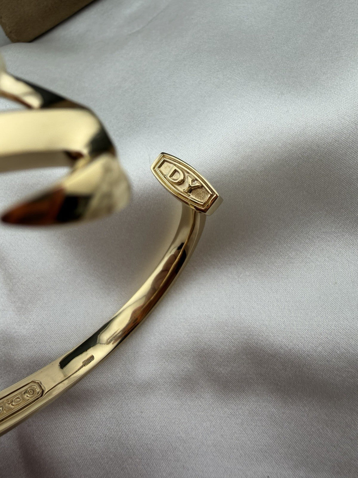 David Yurman 18K Yellow Gold 750 Maritime Anchor Cuff 32.5 Grams Medium