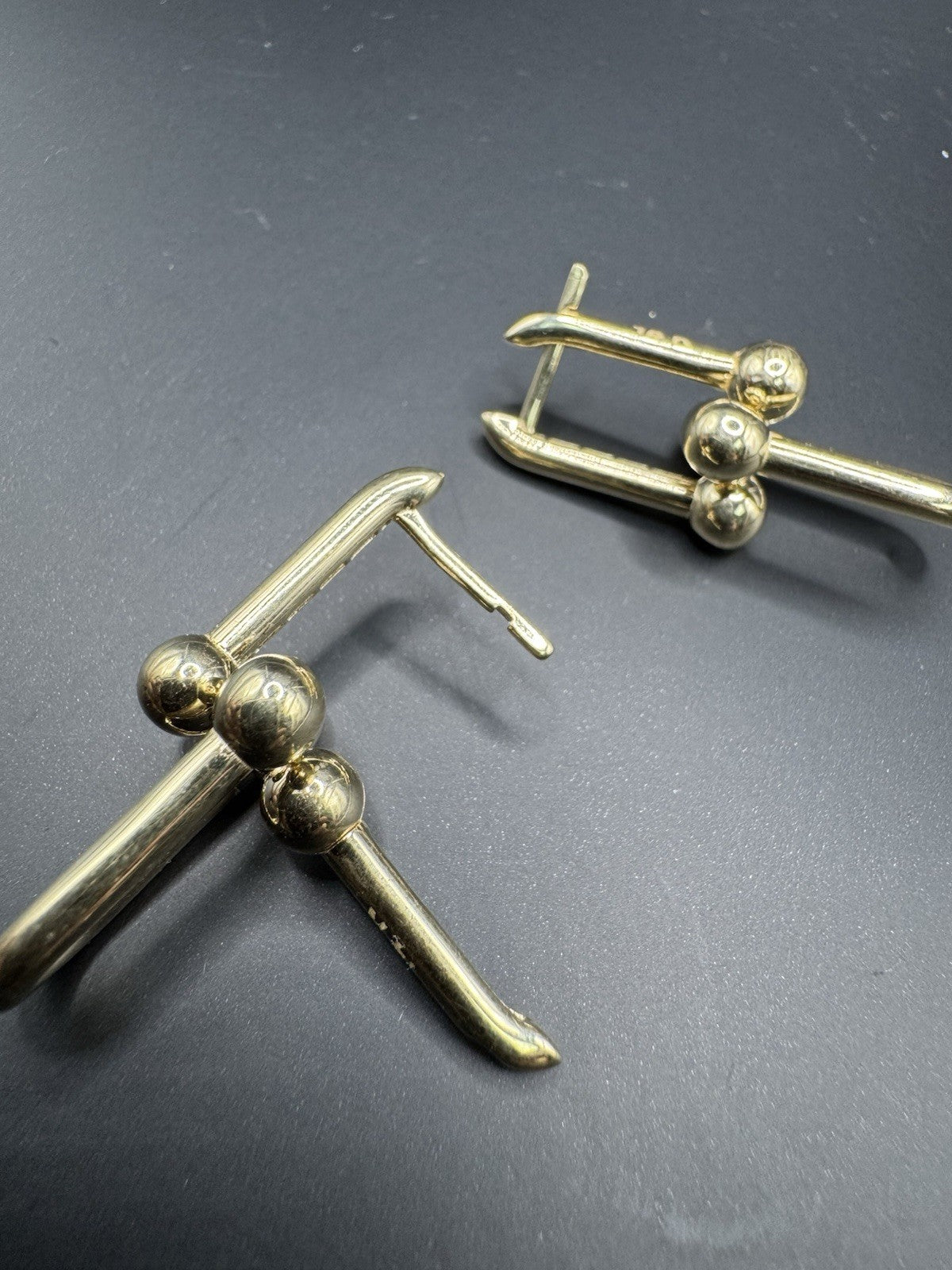 14K Gold U-Link Hardwear Large Earrings 13.27x32.51mm 6.8 Grams Semi-Solid Bold